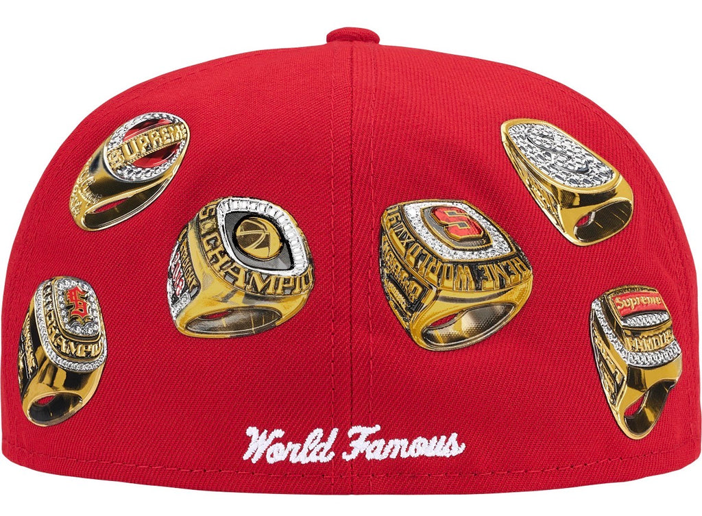 Gorro Supreme Rings Box Logo New Era Red