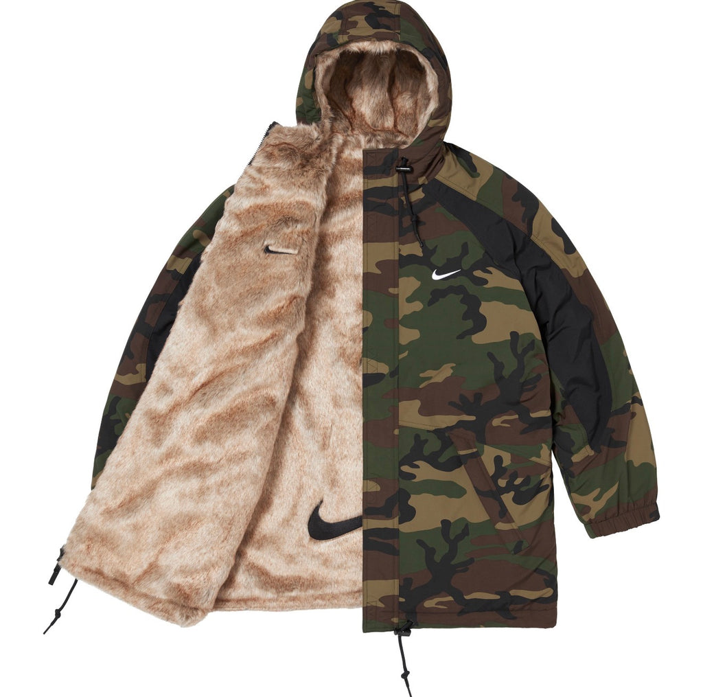 Campera Supreme x Nike Faux Fur Reversible Parka Camo