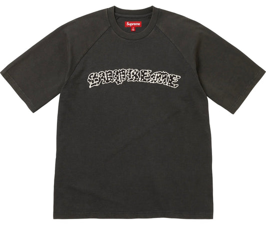 Camiseta Supreme Rhinestone Raglan S/S Top Black