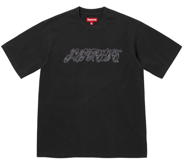 Camiseta Supreme Raised Script S/S Top Black