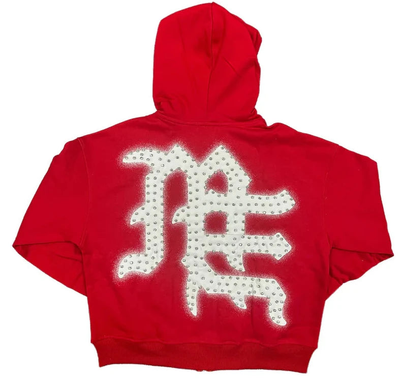 Campera Mixed Emotions End Rhinestone Red