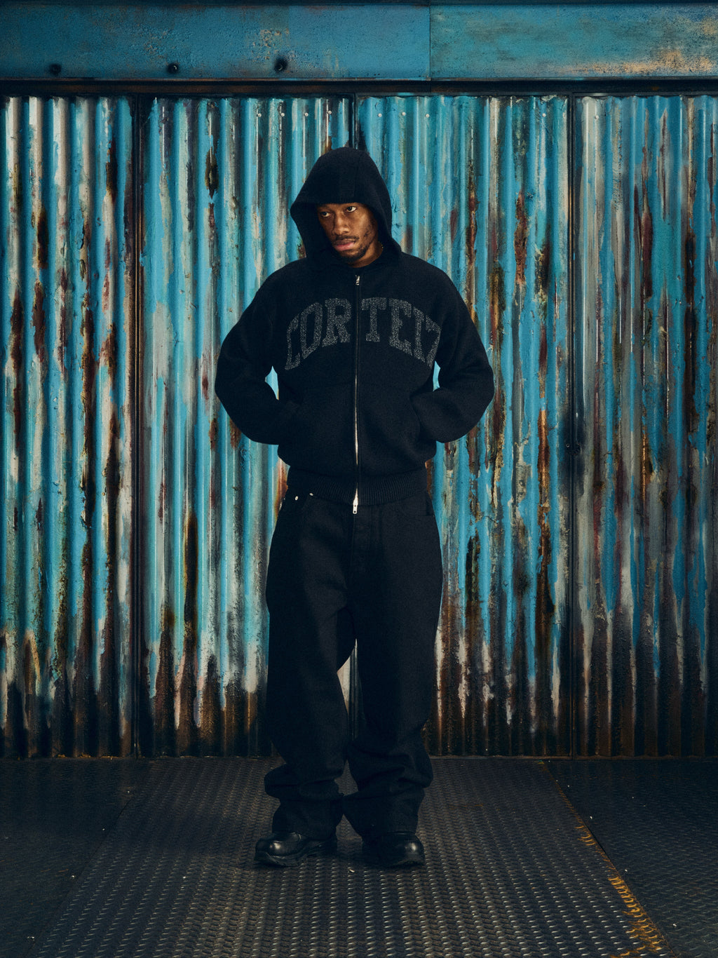 Campera Corteiz 3M College Knit Black