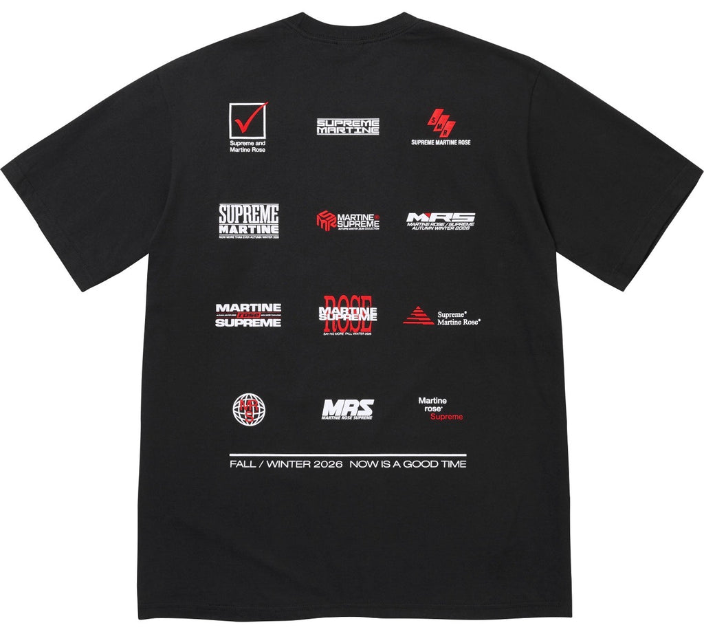 Camiseta Supreme X Martine Rose Now Black