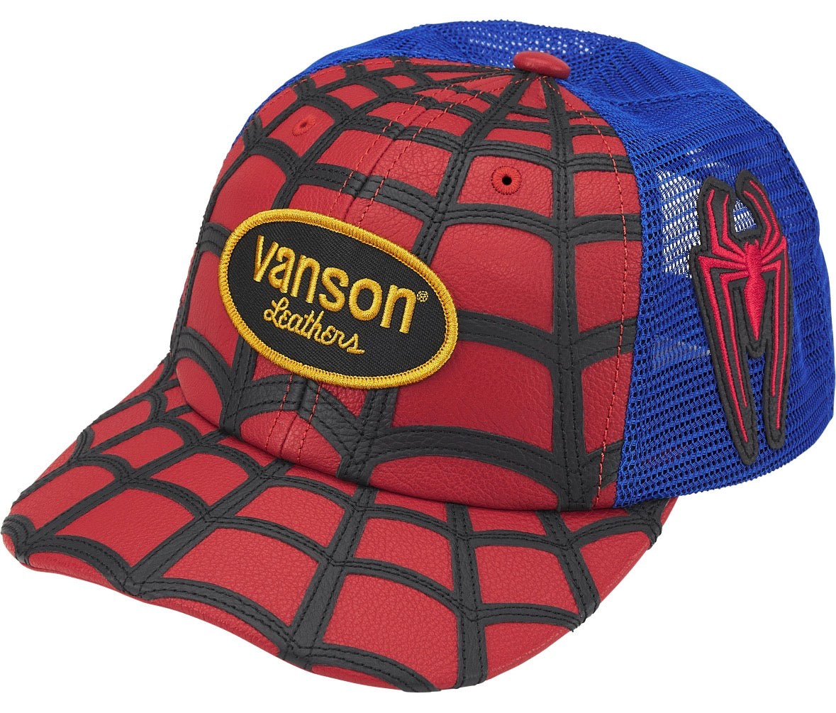 Gorro Supreme x Vanson Leathers x Spider-Man Mesh Back 6-Panel Red