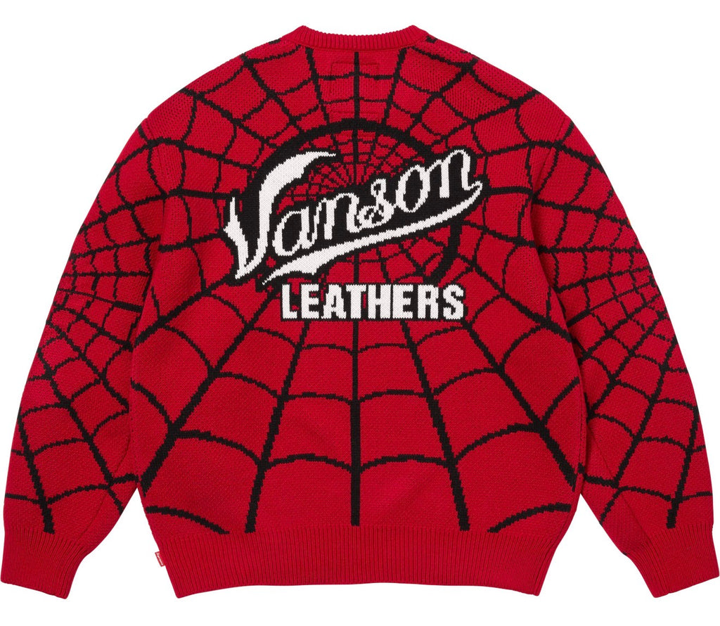 Buzo Supreme x Vanson Leathers x Spider Man Red