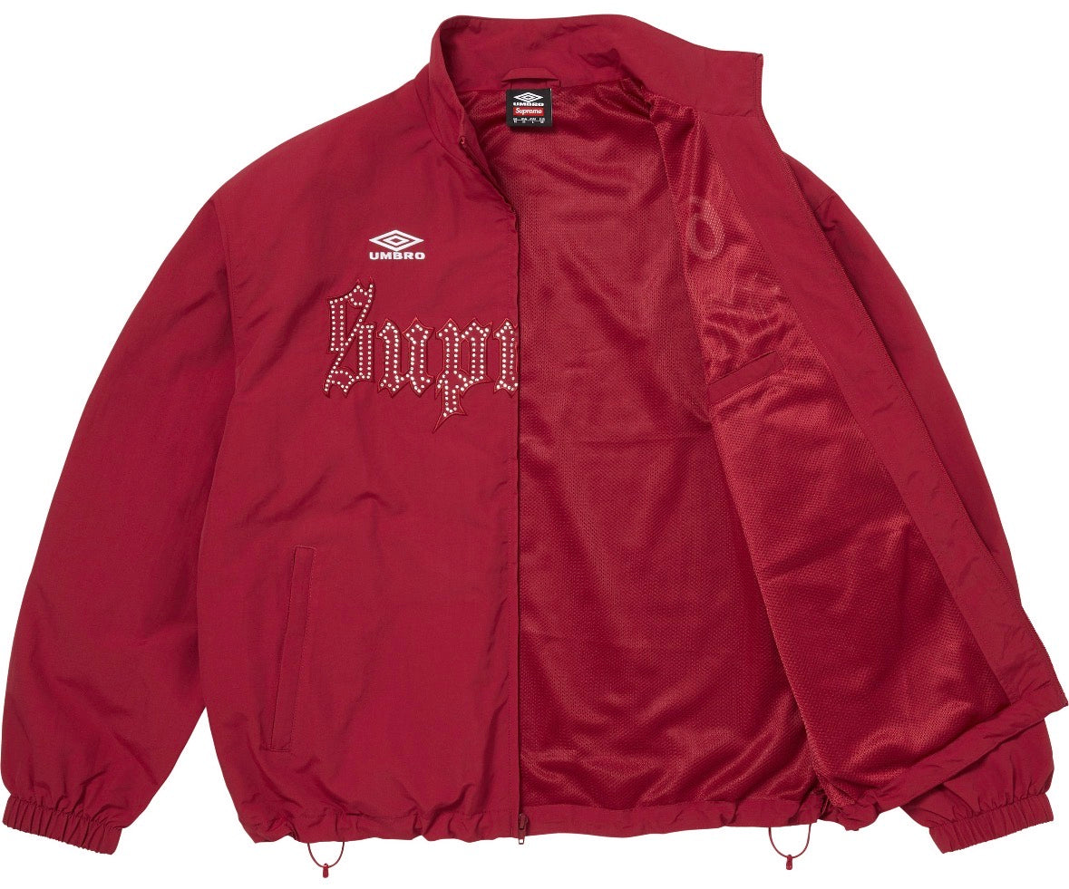 Campera Supreme x Umbro Rhinestone Track Red