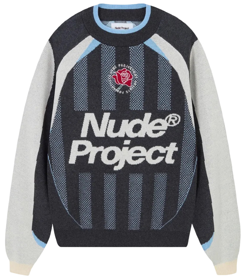 Buzo  Nude Project Grass Football Knit Grey