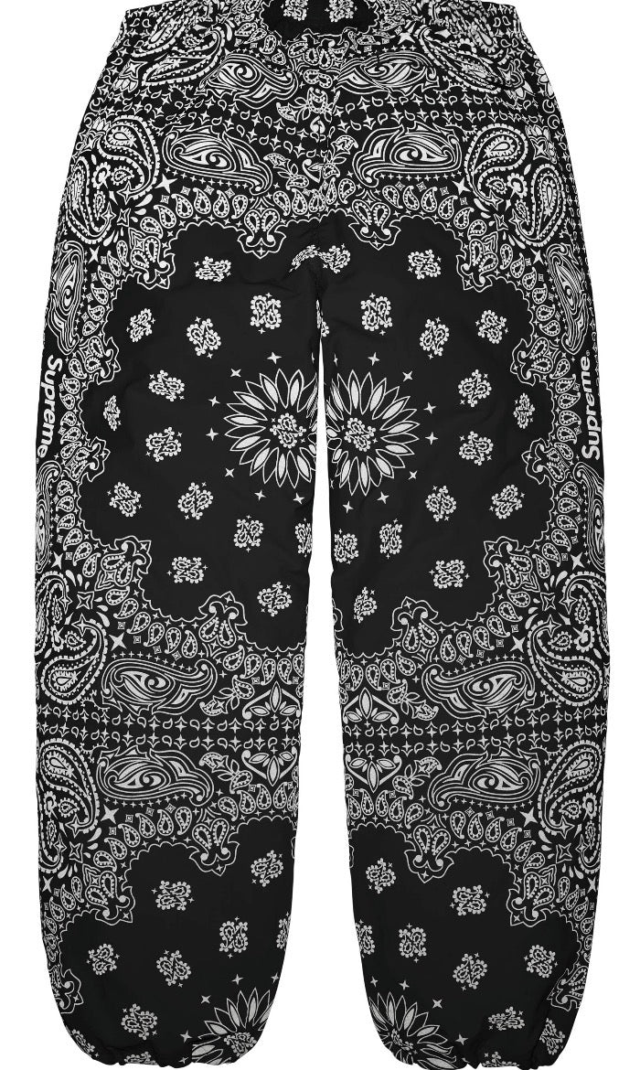 Pantalon Supreme Reflective Bandana Track Black