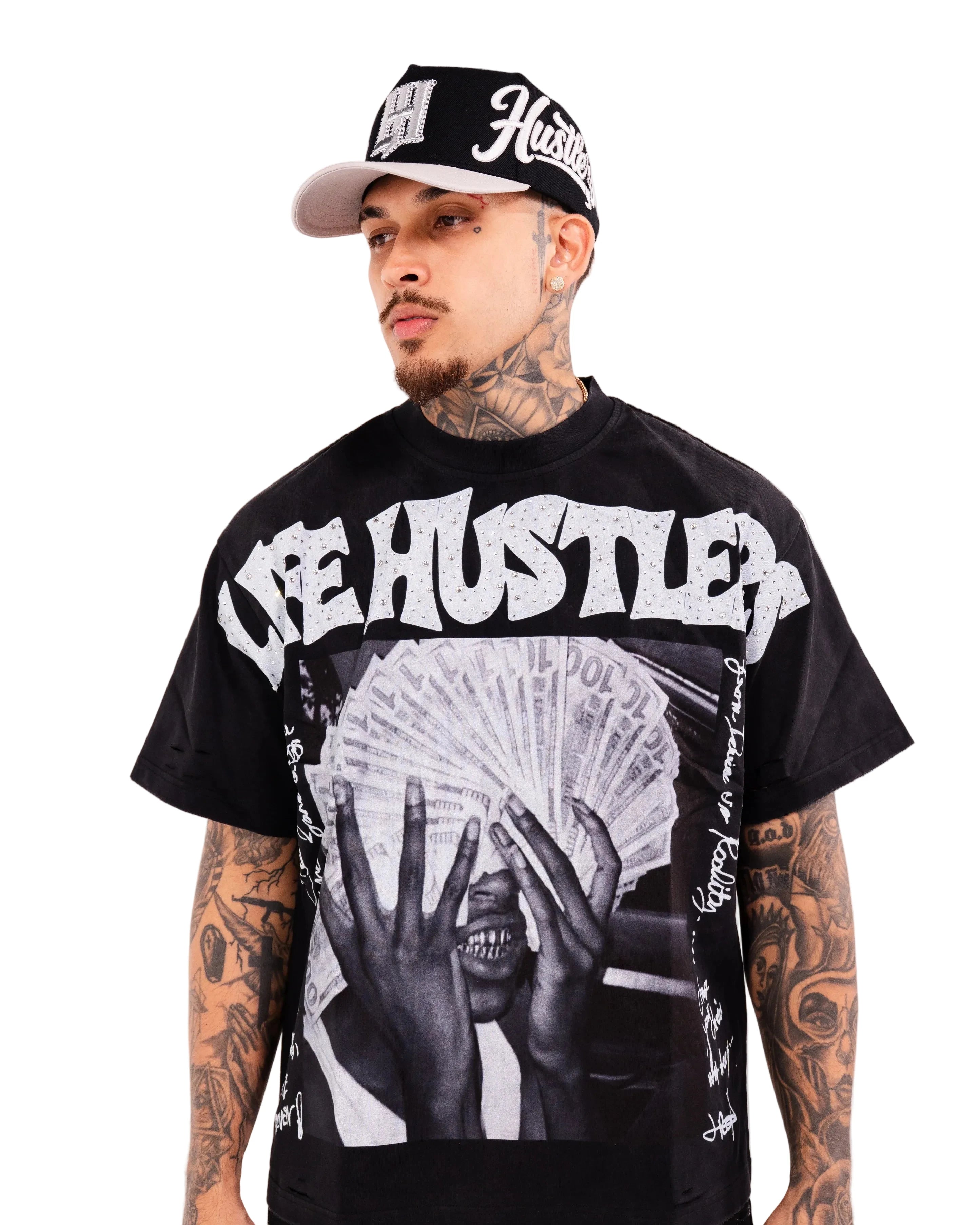 Camiseta Life Hustler Money Black