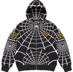 Campera Supreme x Vanson Leathers x  Spider Man Black