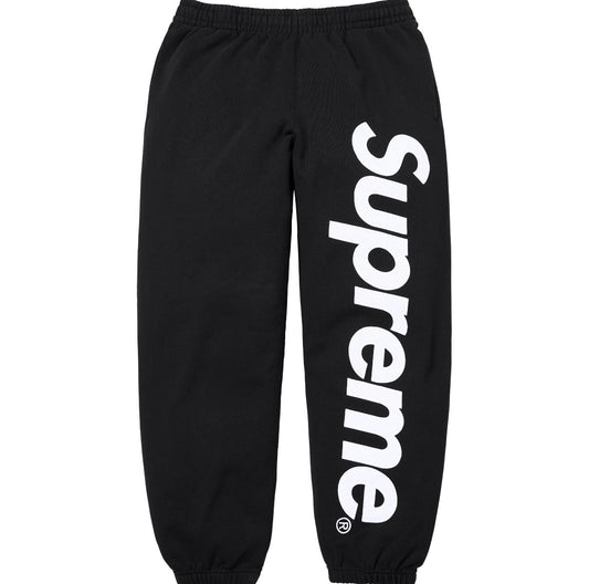 Pantalon Supreme Satin Appliqué Black