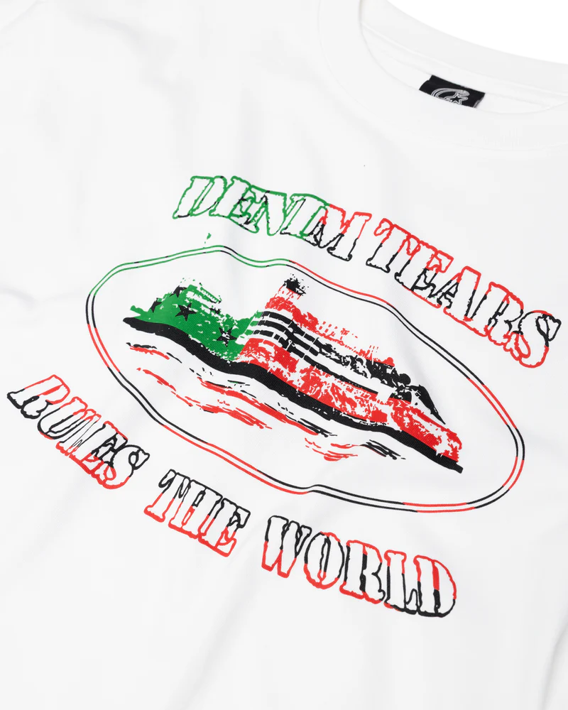 Camiseta Denim Tears X Corteiz Og Alcatraz White