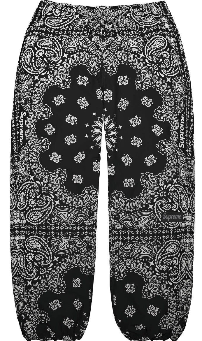 Pantalon Supreme Reflective Bandana Track Black