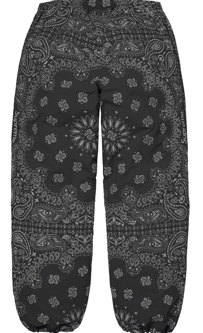 Pantalon Supreme Reflective Bandana Track Black