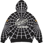 Campera Supreme x Vanson Leathers x  Spider Man Black