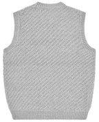 Chaleco Corteiz Hand Embroidered Knit Grey
