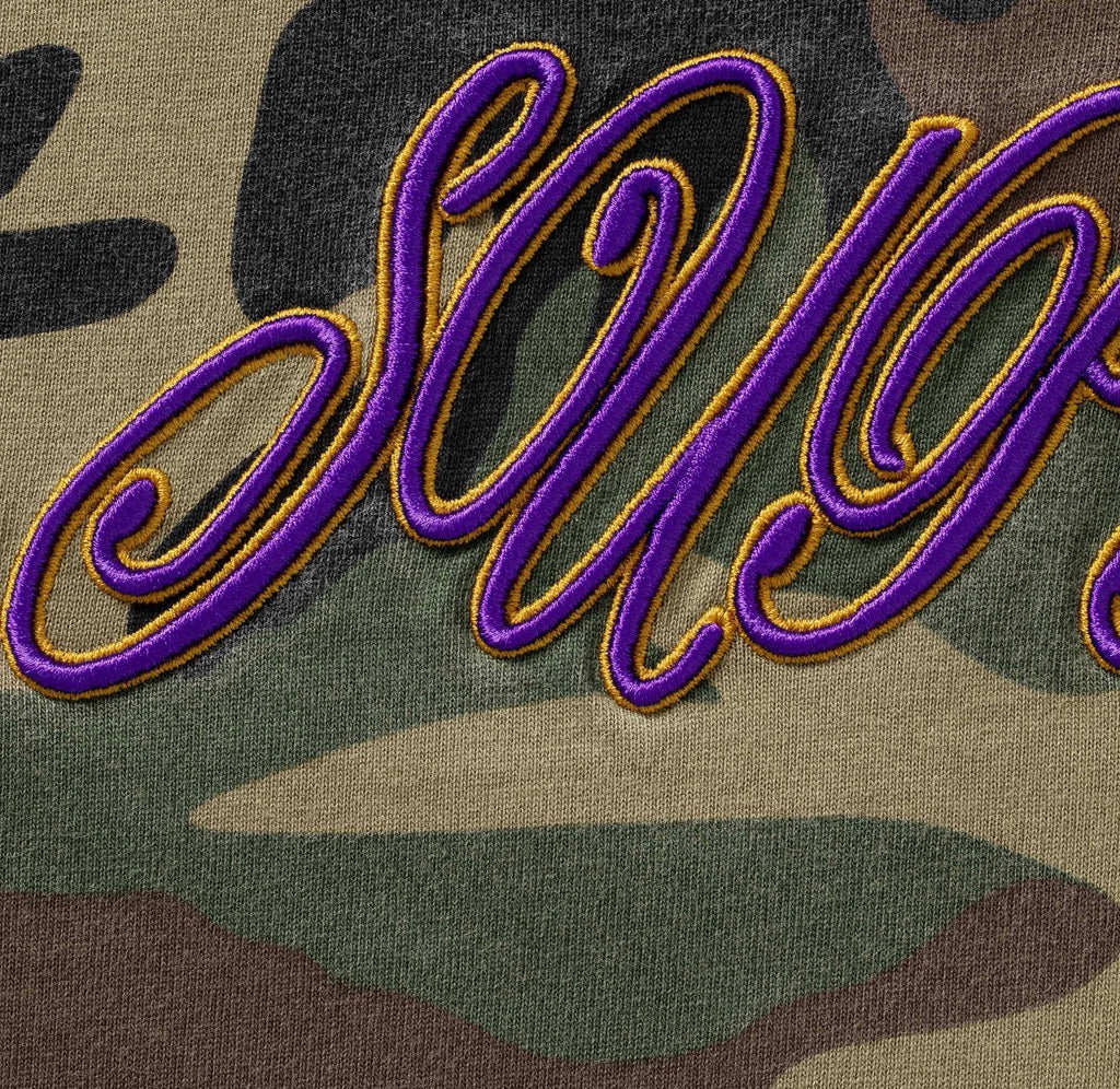 Camiseta Supreme Raised Script S/S Top Woodland Camo
