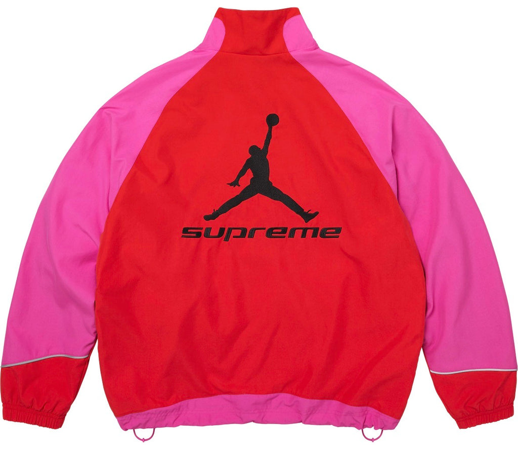 Campera Supreme x Jordan Track Jacket White Pink