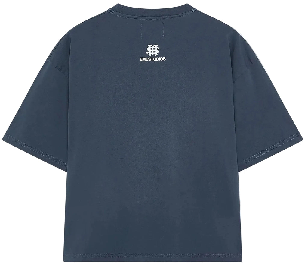 Camiseta Eme Studios Badge Navy Oversized