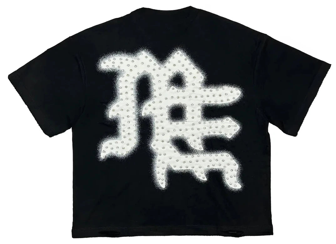 Camiseta Mixed Emotions Black End Rhinestone