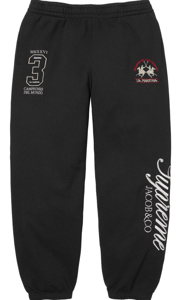 Pantalon Supreme x La Martina x Jacob & Co Black