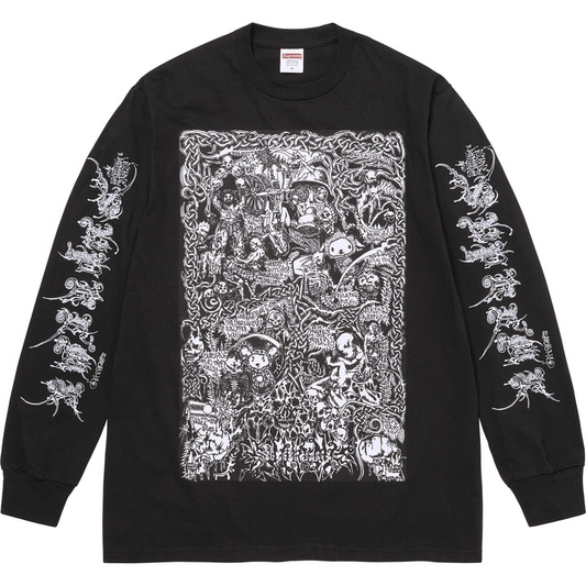 Camiseta Supreme Wombat Manga Larga Black