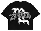 Camiseta Mixed Emotions Black “Rhinestone” Cropped
