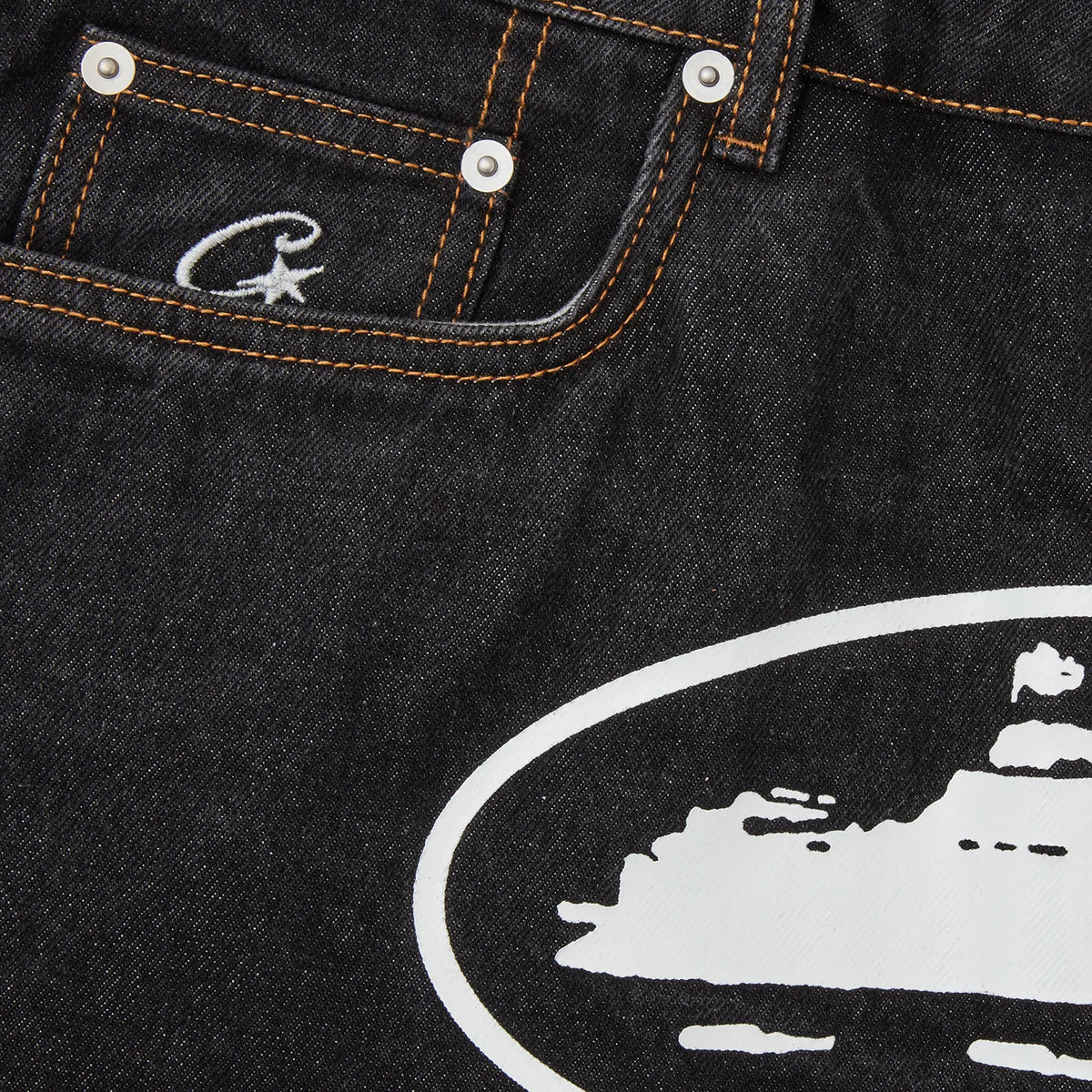 Short Corteiz Island Denim Short Washed Black