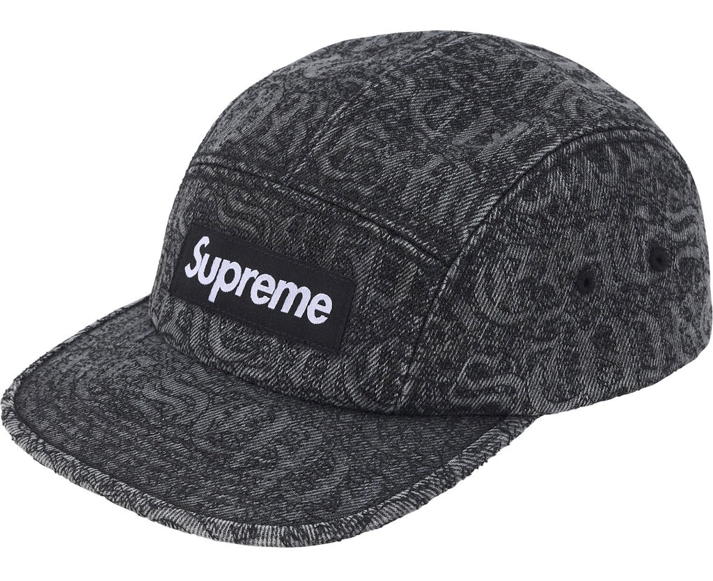 Gorro Supreme Stitched Old English Denim Camp Black