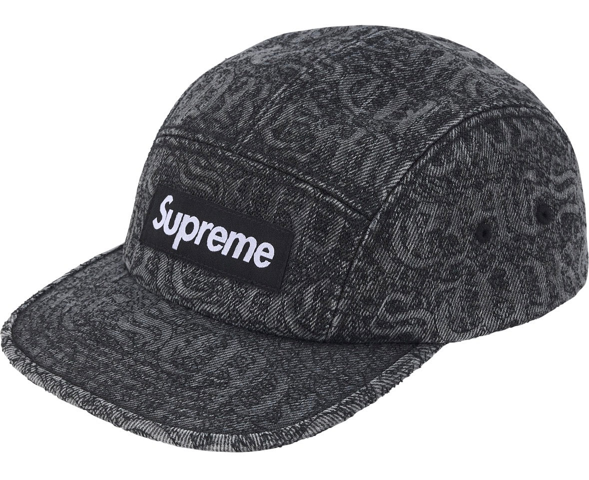 Gorro Supreme Stitched Old English Denim Camp Black