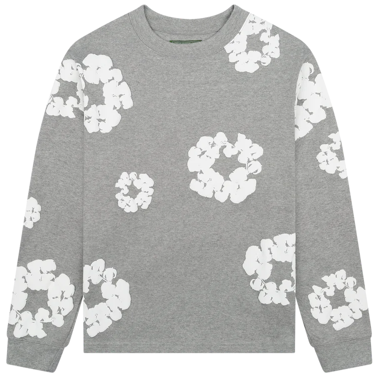 Camiseta Denim Tears Manga Larga Grey