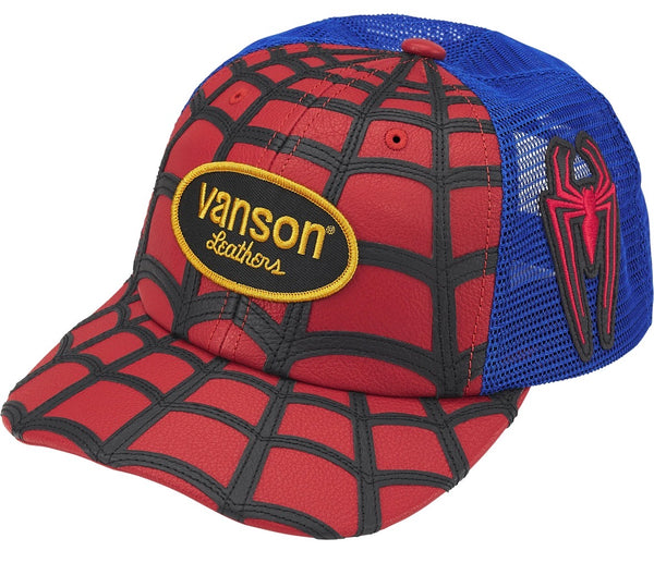 Gorro Supreme x Vanson Leathers x Spider Man Mesh Back 6-Panel Red