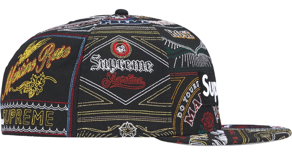 Gorro Supreme X Martine Rose X New Era Patchwork Labels Box Logo
