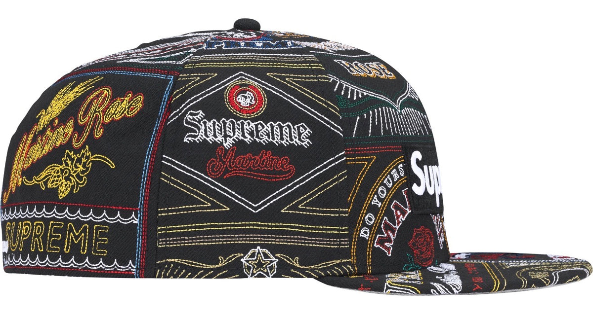 Gorro Supreme X Martine Rose X New Era Patchwork Labels Box Logo