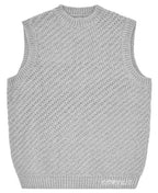 Chaleco Corteiz Hand Embroidered Knit Grey