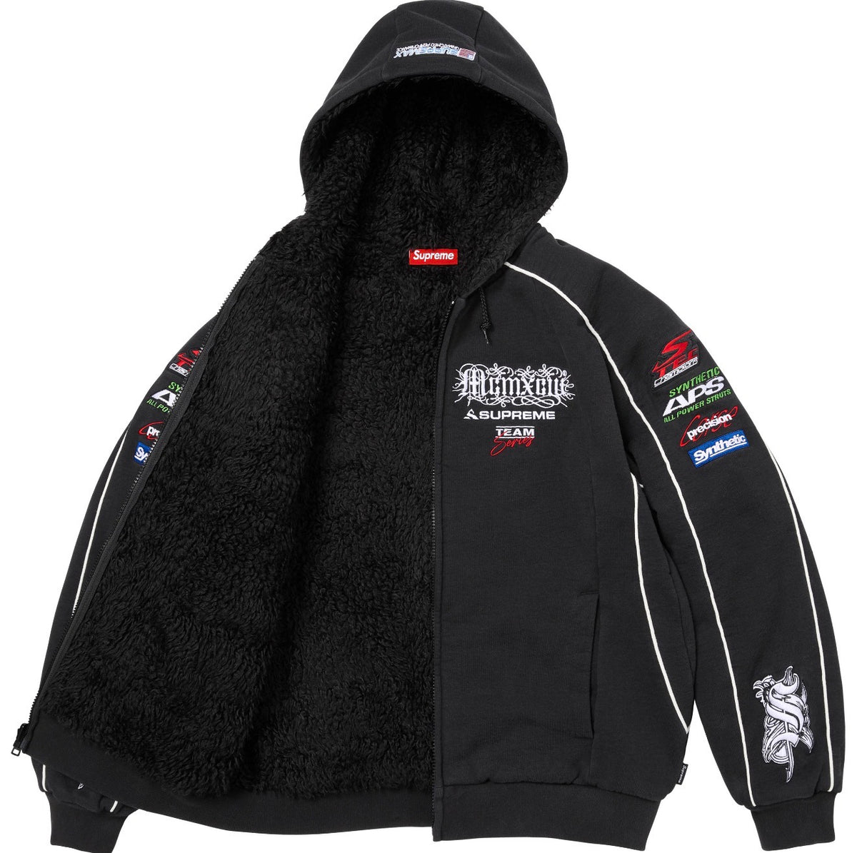 Campera Supreme Racing Lined Black