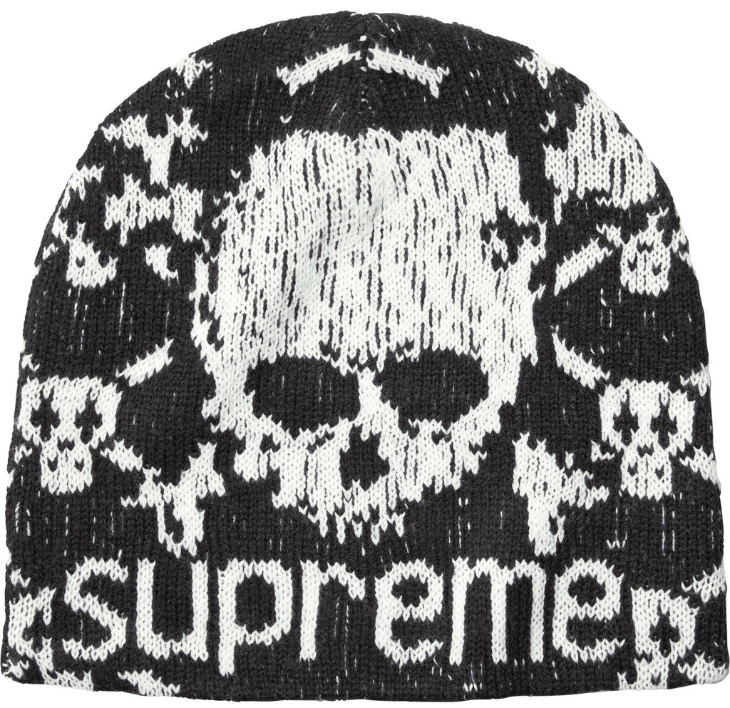 Gorro De Lana Supreme X Vanson Leathers Skull Black