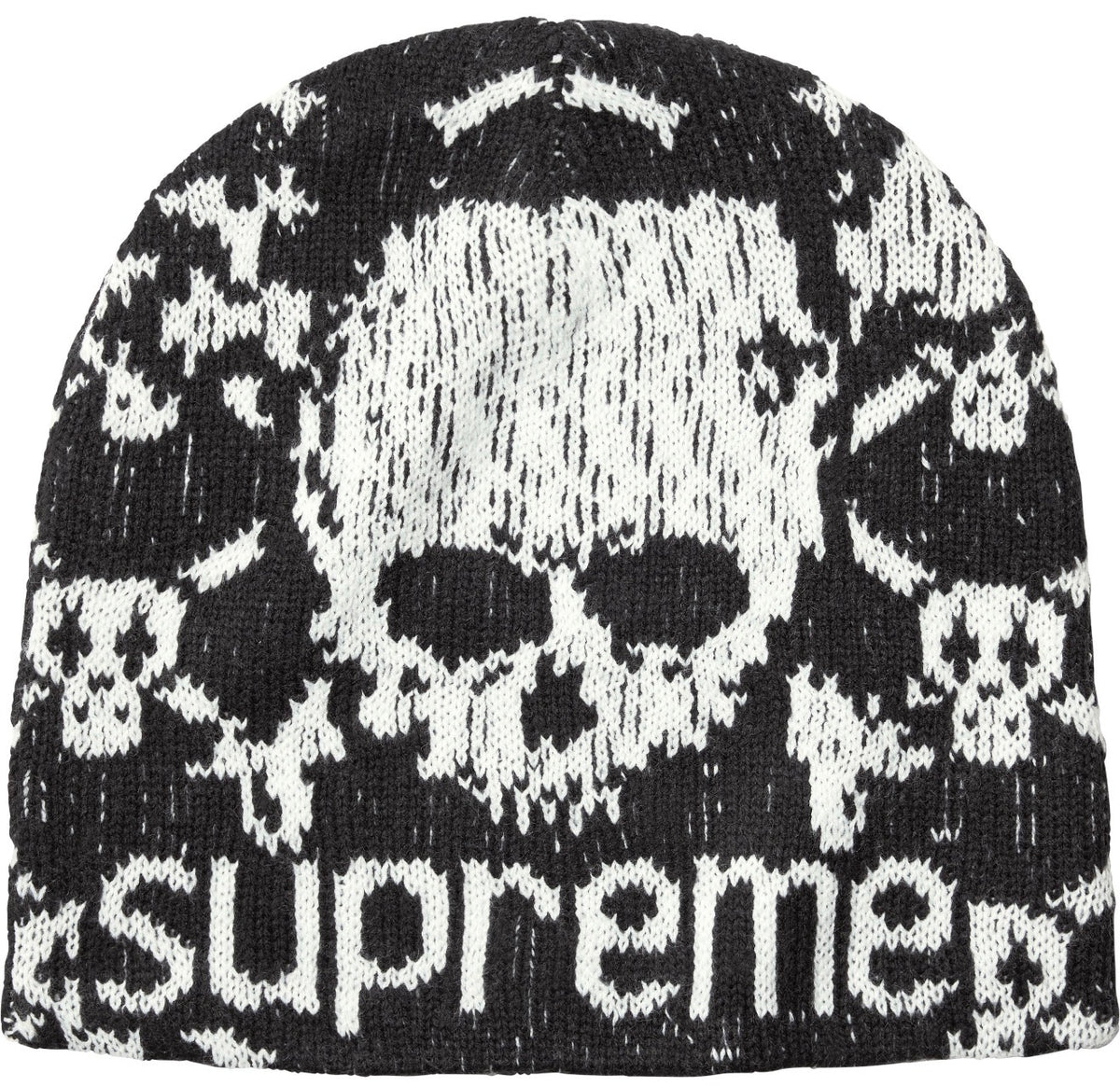 Gorro De Lana Supreme X Vanson Leathers Skull Black