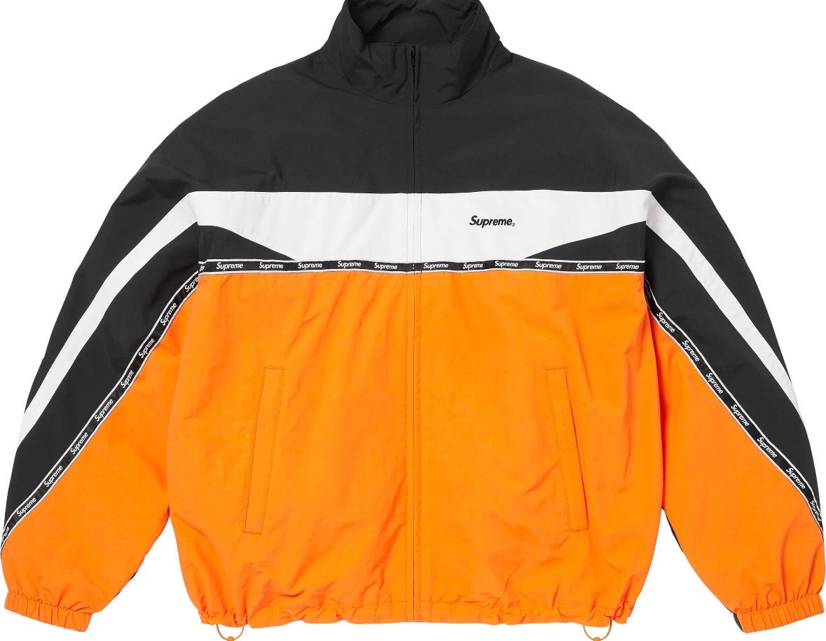 Campera Supreme Logo Taping Track Orange