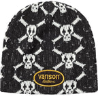 Gorro De Lana Supreme X Vanson Leathers Skull Black