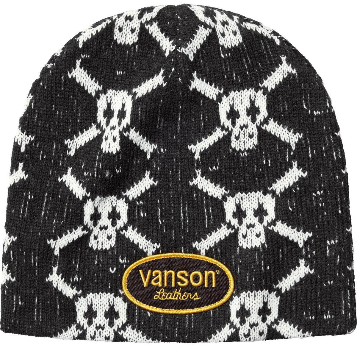 Gorro De Lana Supreme X Vanson Leathers Skull Black
