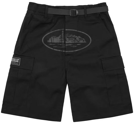 Short Cargo Corteiz Alcatraz Triple Black