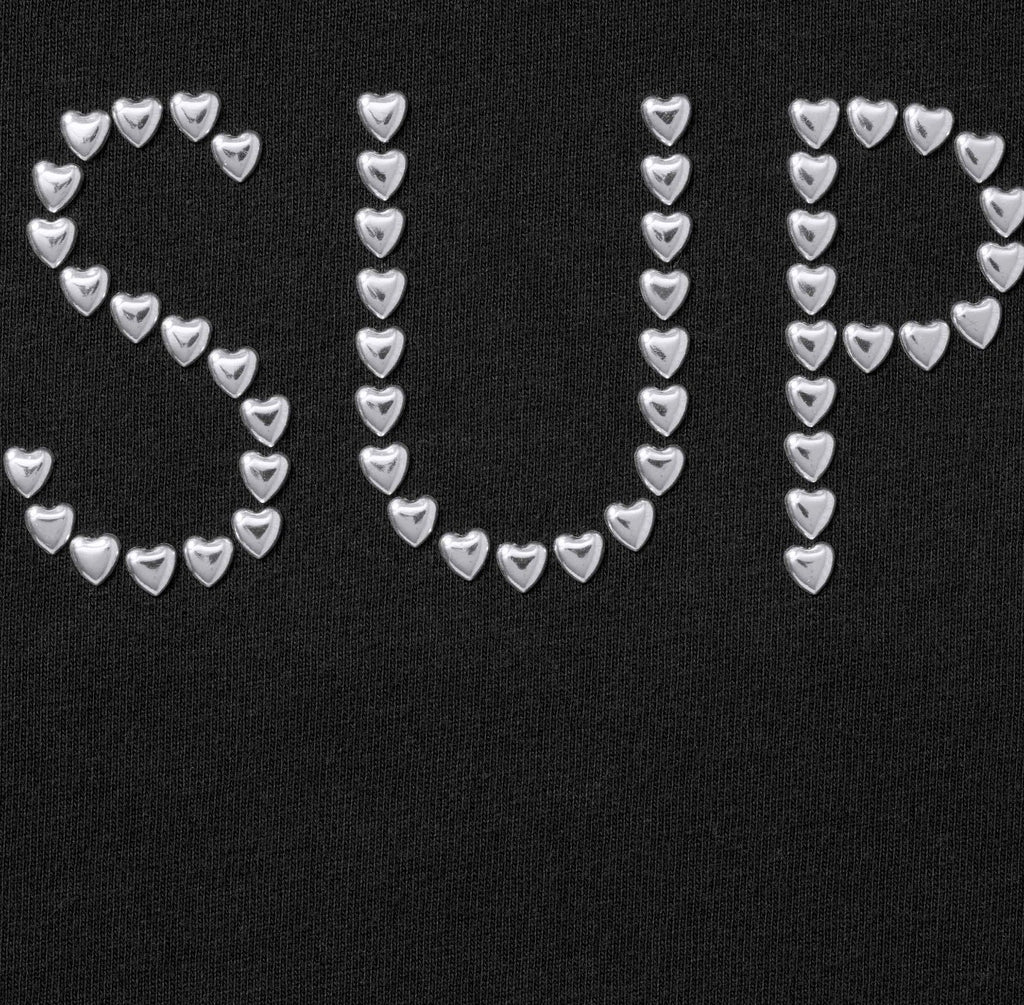Camiseta Supreme Hearts Studded S/S Top Black