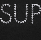 Camiseta Supreme Hearts Studded S/S Top Black