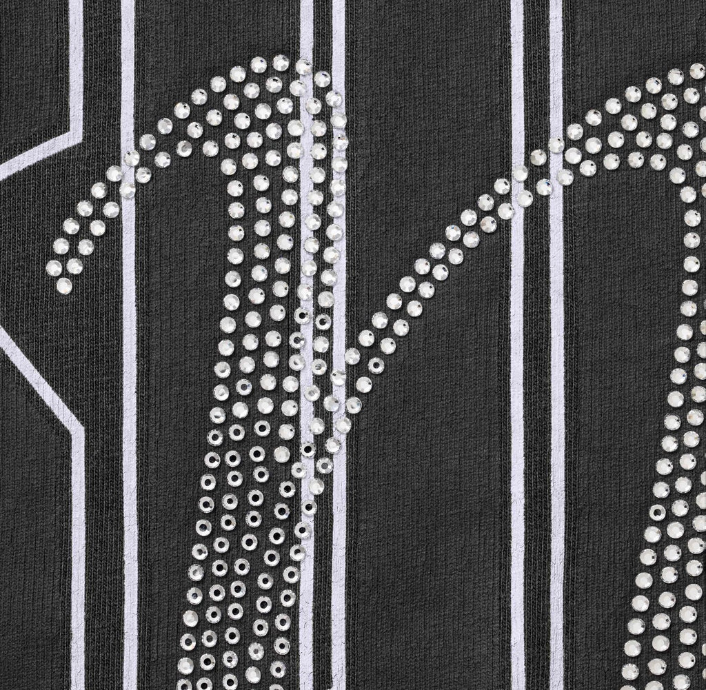 Camiseta Supreme Rhinestone Script S/S Top Black