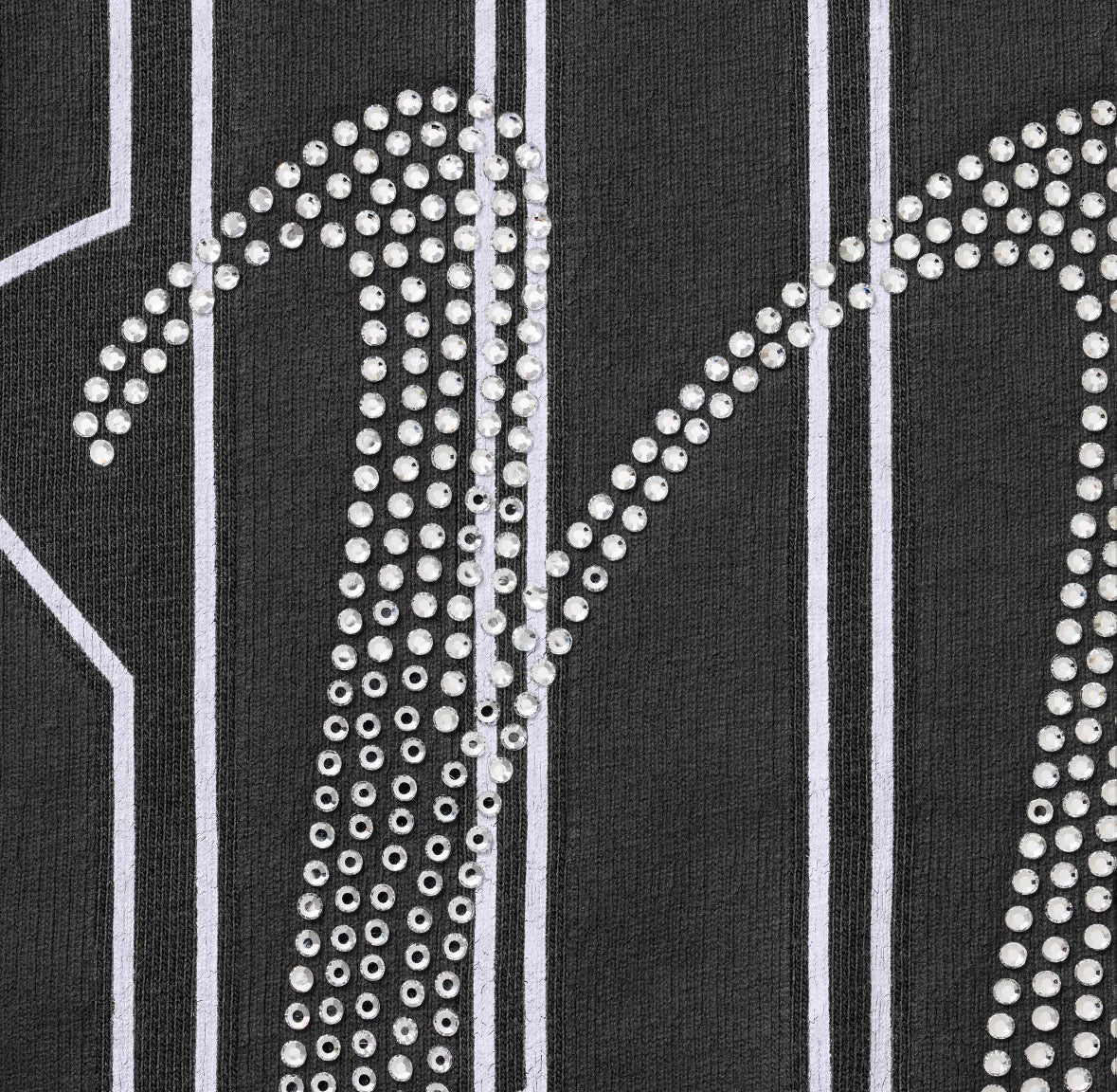 Camiseta Supreme Rhinestone Script S/S Top Black