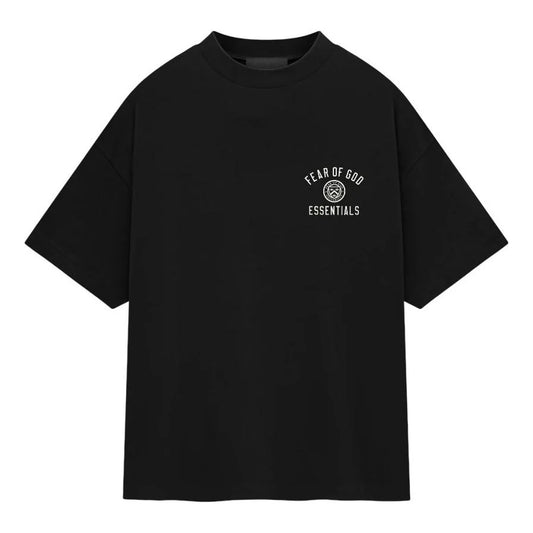 Camiseta Fear of God Essentials Univresity Black Crewneck