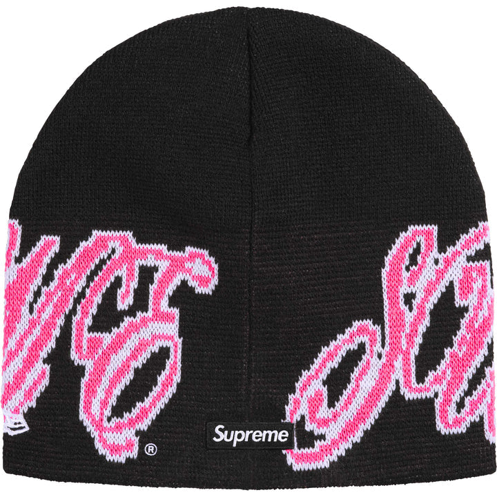 Gorro De Lana Supreme x New Era Cursive Black
