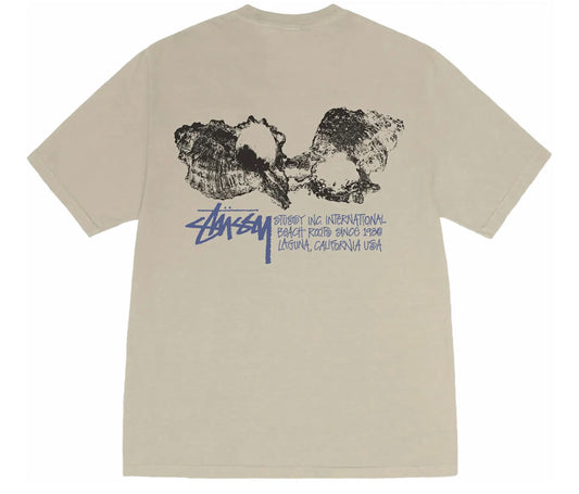 Camiseta Stüssy Shells Pigmen Dyed Khaki