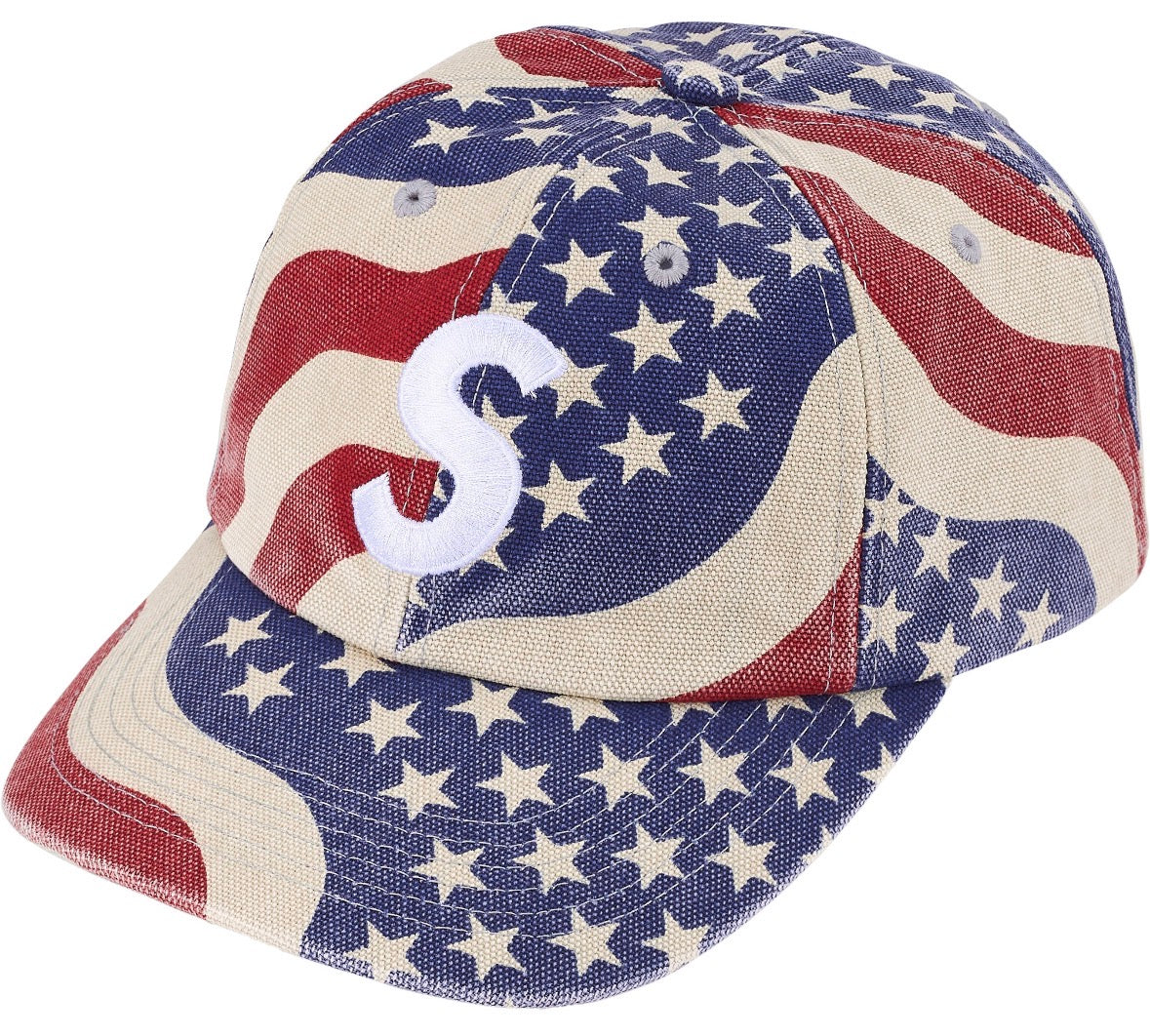 Gorro Supreme Pigment Coated S Logo 6-Panel Flag